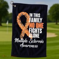 No One Fights Alone Multiple Sclerosis Awareness Golf Towel thumb 1