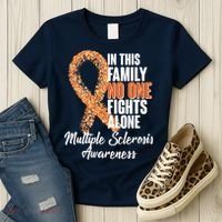No One Fights Alone Multiple Sclerosis Awareness Women's T-Shirt thumb 3