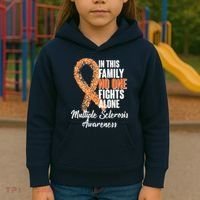 No One Fights Alone Multiple Sclerosis Awareness Kids Hoodie thumb 3