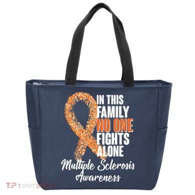 No One Fights Alone Multiple Sclerosis Awareness Tote Bag