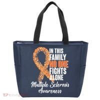 No One Fights Alone Multiple Sclerosis Awareness Tote Bag thumb 0