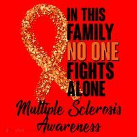 No One Fights Alone Multiple Sclerosis Awareness Santa Hat thumb 1