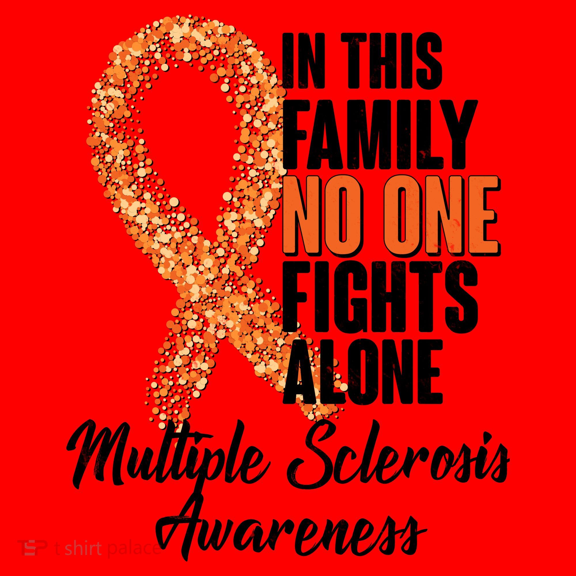 No One Fights Alone Multiple Sclerosis Awareness Santa Hat