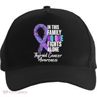 No One Fights Alone Thyroid Cancer Awareness Five-Panel Snapback Cap thumb 0