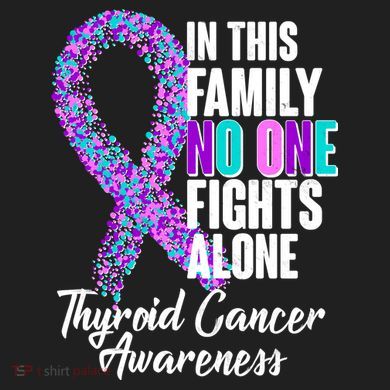 No One Fights Alone Thyroid Cancer Awareness Five-Panel Snapback Cap