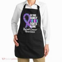 No One Fights Alone Thyroid Cancer Awareness Apron thumb 2