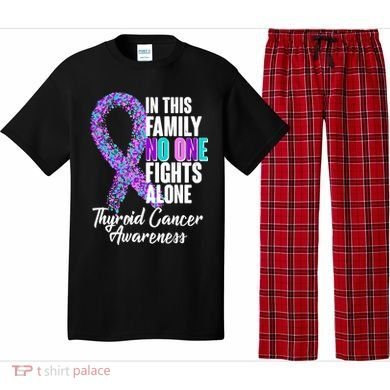No One Fights Alone Thyroid Cancer Awareness Pajama Set