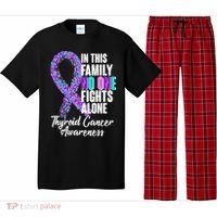 No One Fights Alone Thyroid Cancer Awareness Pajama Set thumb 0