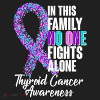 No One Fights Alone Thyroid Cancer Awareness Tumbler thumb 3