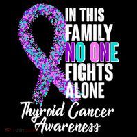 No One Fights Alone Thyroid Cancer Awareness Toddler Hoodie thumb 2