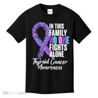 No One Fights Alone Thyroid Cancer Awareness Kids T-Shirt thumb 0