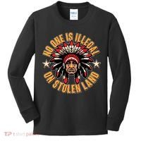 No One is Illegal On Stolen Land Kids Long Sleeve Shirt thumb 0