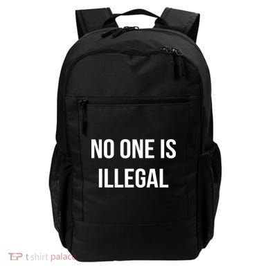 No One is Illegal Text Logo Backpack