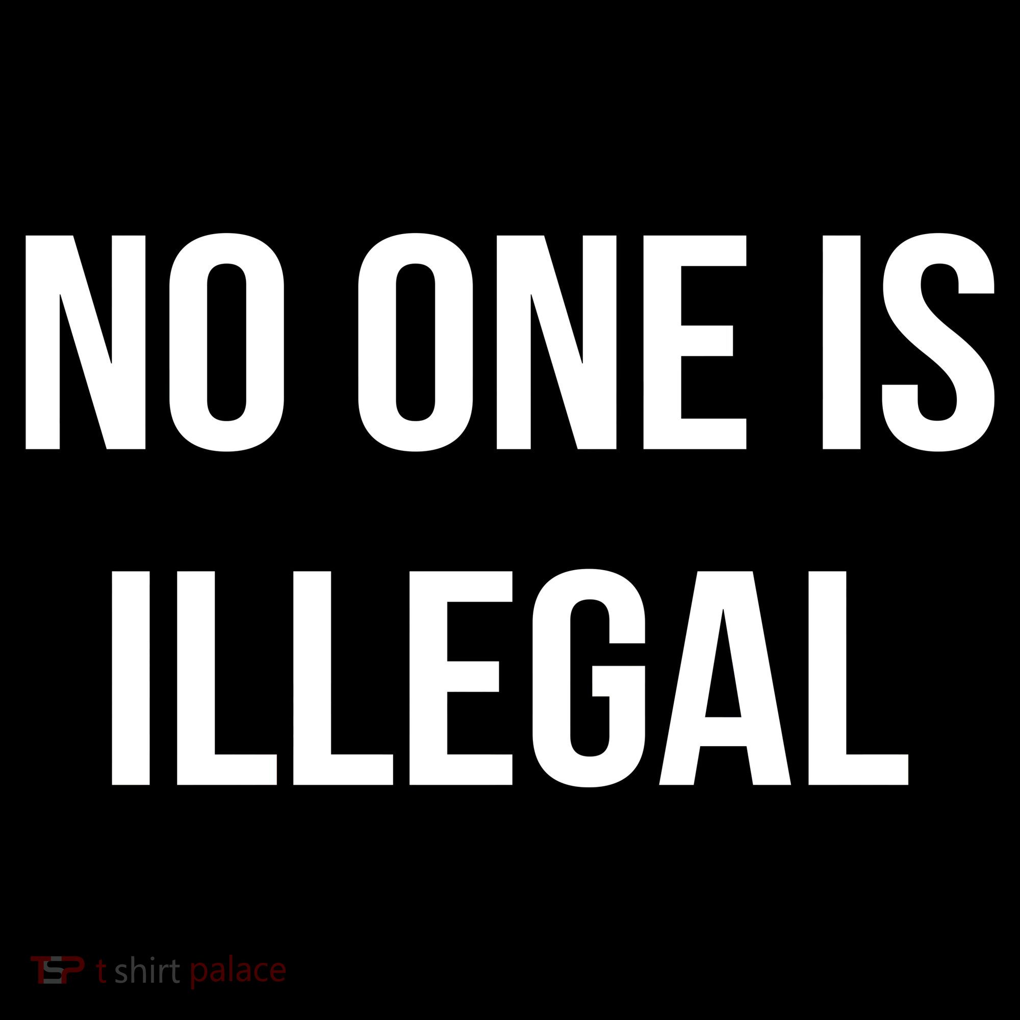 No One is Illegal Text Logo Backpack