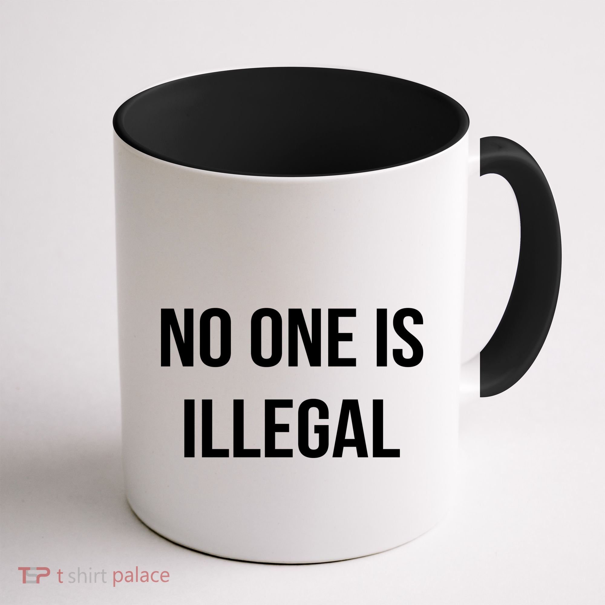 No One is Illegal Text Logo Coffee Mug