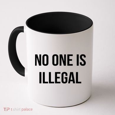 No One is Illegal Text Logo Coffee Mug