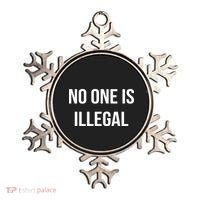 No One is Illegal Text Logo Ornament thumb 0