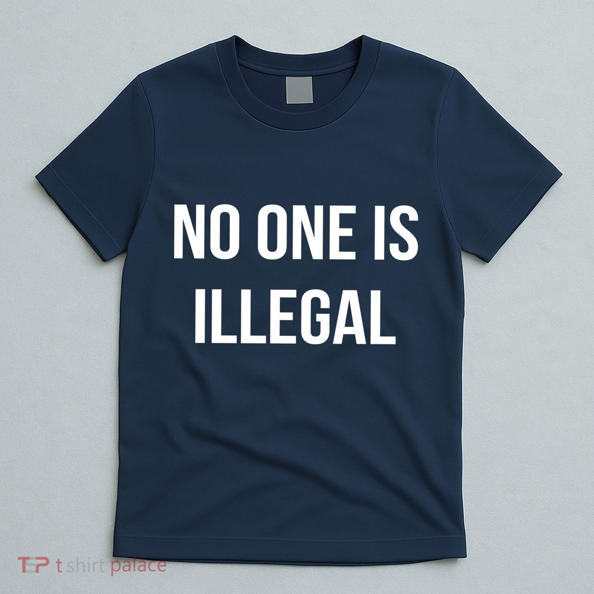 No One is Illegal Text Logo T-Shirt