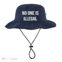 No One is Illegal Text Logo Bucket Hat thumb 0