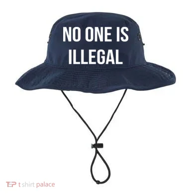 No One is Illegal Text Logo Bucket Hat