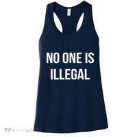 No One is Illegal Text Logo Women's Tank Top thumb 0