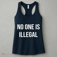 No One is Illegal Text Logo Women's Tank Top thumb 3