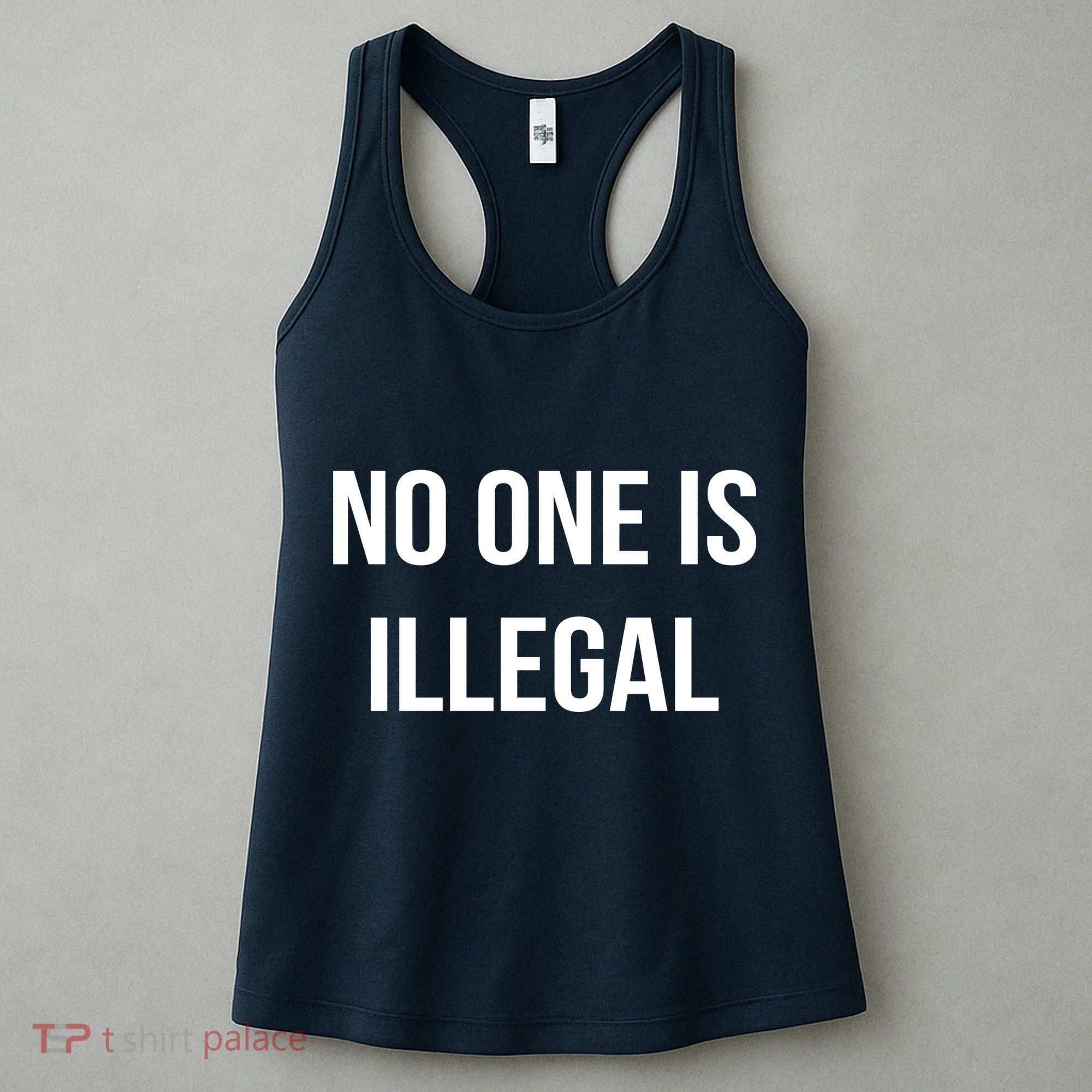No One is Illegal Text Logo Women's Tank Top