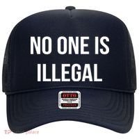 No One is Illegal Text Logo Hat thumb 0
