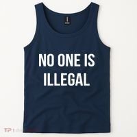 No One is Illegal Text Logo Tank Top thumb 2
