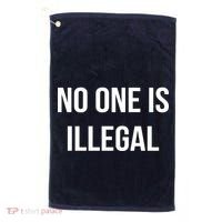 No One is Illegal Text Logo Golf Towel thumb 0