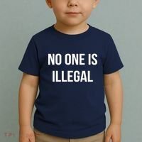 No One is Illegal Text Logo Toddler T-Shirt thumb 2