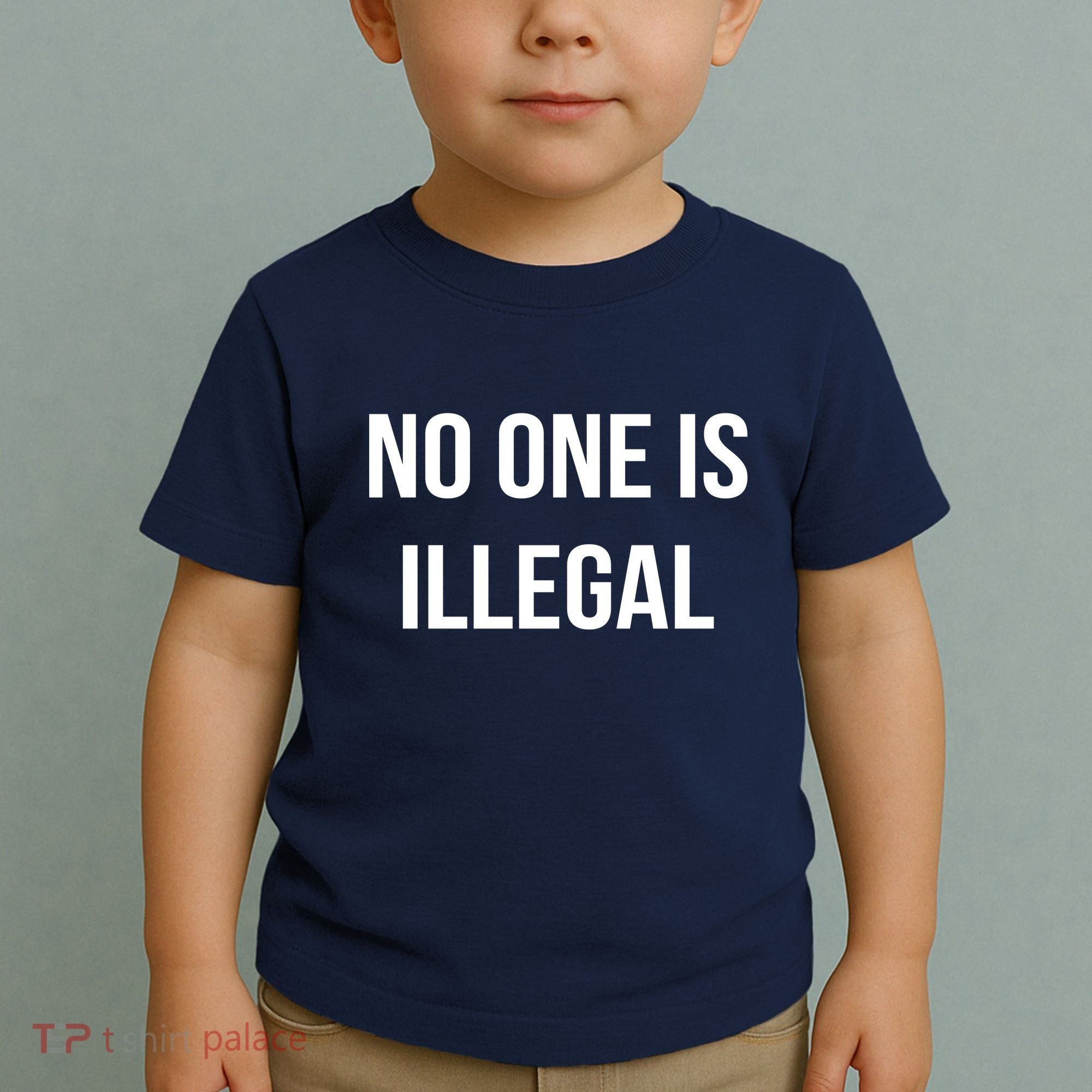 No One is Illegal Text Logo Toddler T-Shirt