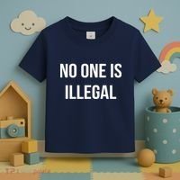 No One is Illegal Text Logo Toddler T-Shirt thumb 3
