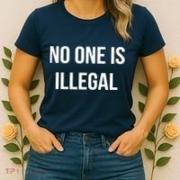 No One is Illegal Text Logo Women's T-Shirt thumb 2