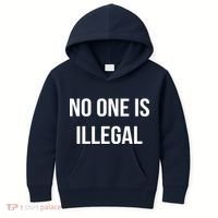 No One is Illegal Text Logo Kids Hoodie thumb 0