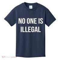 No One is Illegal Text Logo Kids T-Shirt thumb 0