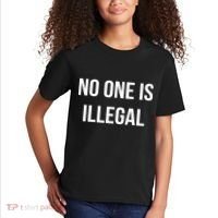 No One is Illegal Text Logo Kids T-Shirt thumb 2