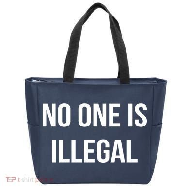 No One is Illegal Text Logo Tote Bag