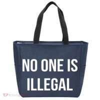 No One is Illegal Text Logo Tote Bag thumb 0