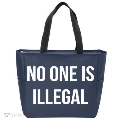 No One is Illegal Text Logo Tote Bag
