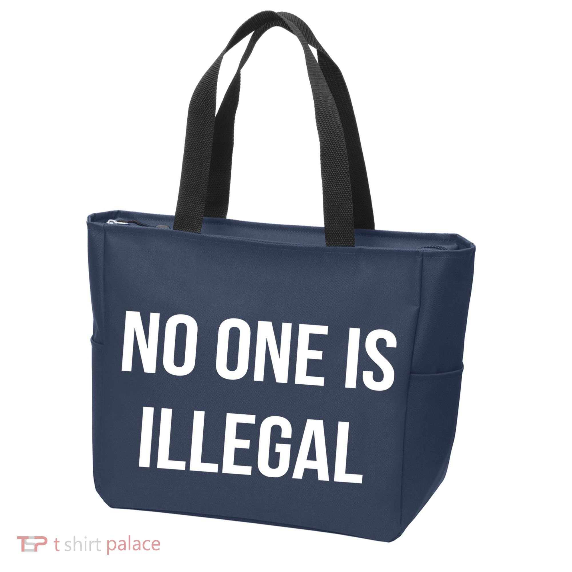 No One is Illegal Text Logo Tote Bag