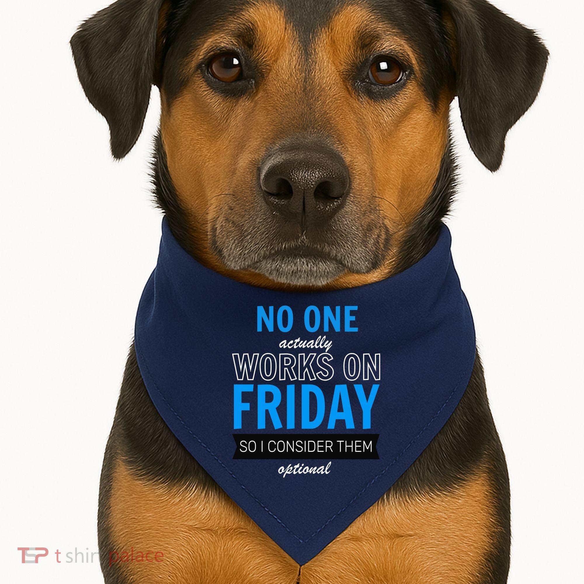No One Works On Friday USA-Made Doggie Bandana