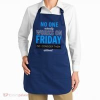 No One Works On Friday Apron thumb 2