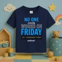 No One Works On Friday Toddler T-Shirt thumb 3