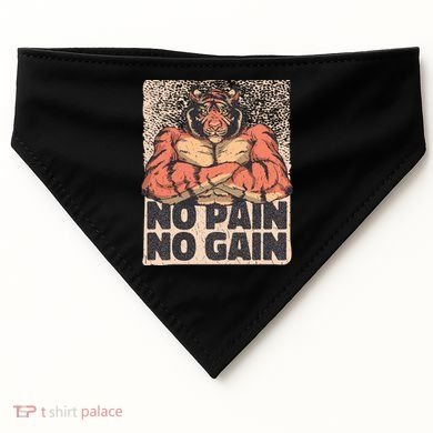 No Pain No Gain Strong Tiger USA-Made Doggie Bandana