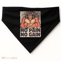 No Pain No Gain Strong Tiger USA-Made Doggie Bandana thumb 0