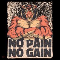 No Pain No Gain Strong Tiger Coffee Mug thumb 5
