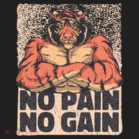 No Pain No Gain Strong Tiger Beanie thumb 2
