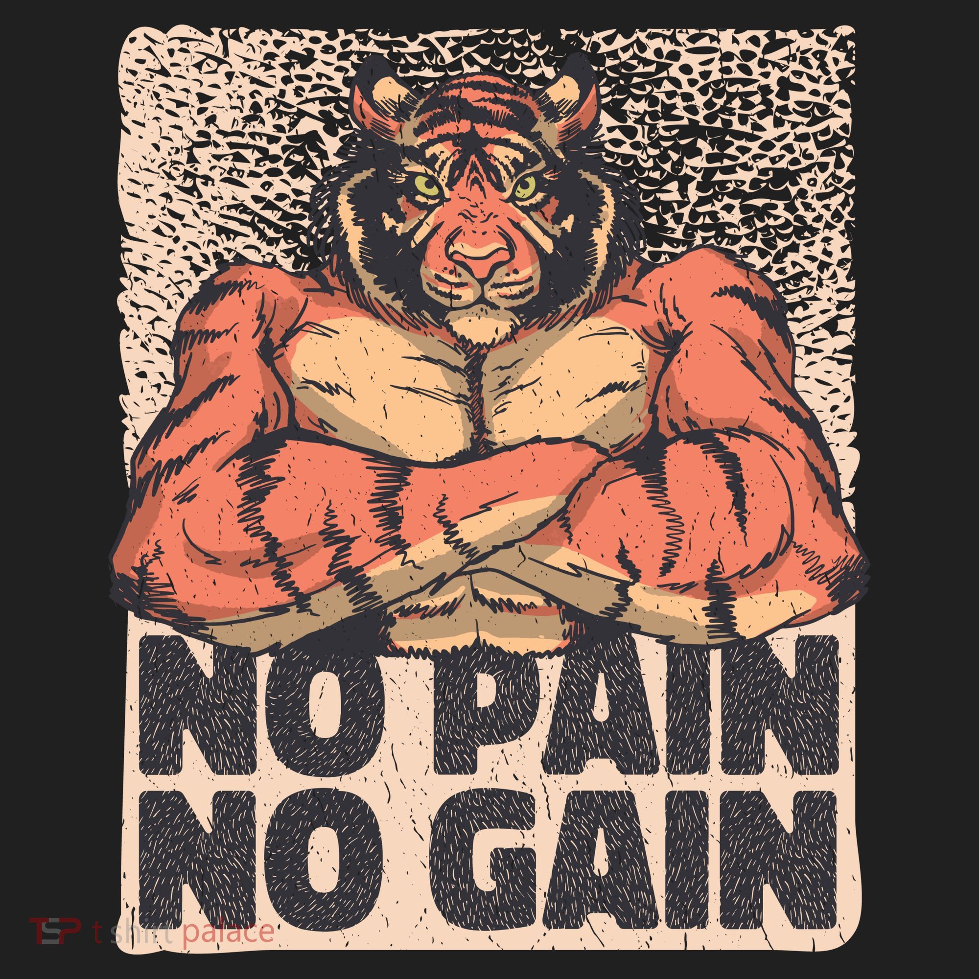 No Pain No Gain Strong Tiger Beanie