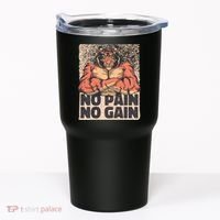 No Pain No Gain Strong Tiger Tumbler thumb 0
